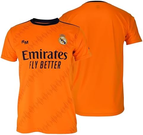 Real Madrid 24/25 Season Away Shirt Orange Adult Replica Official